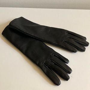 NWT Banana Republic Black Leather Opera Gloves